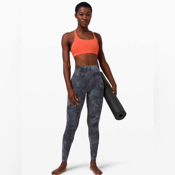 Lululemon Athletica Charcoal Tie-Dye Leggings Diamond Die Aligns 28" - Picture 2 of 10